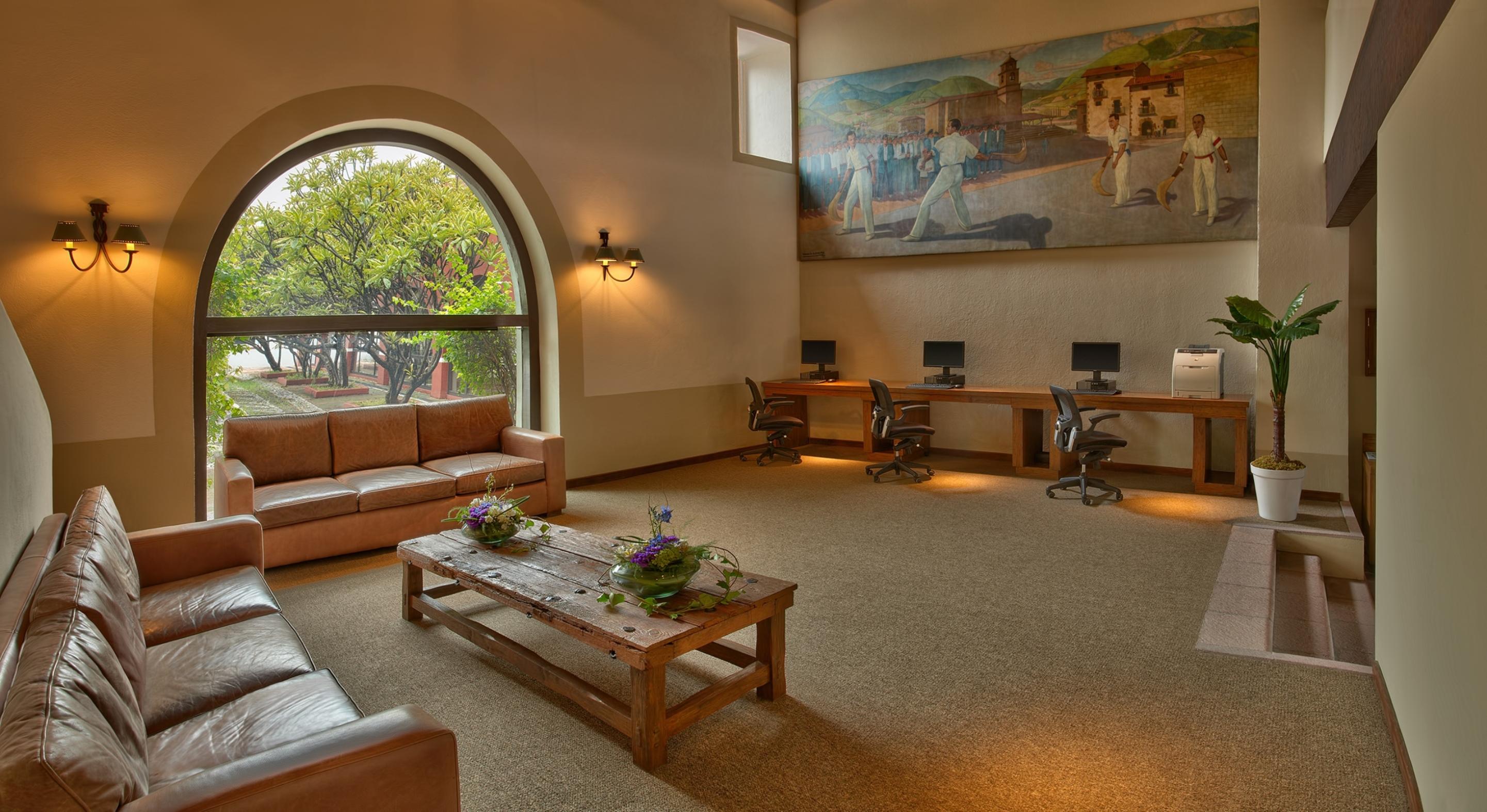 Готель Hacienda Jurica By Brisas Керетаро Екстер'єр фото The lobby of the library
